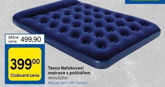 Nafukovací dvoulůžková postel Tesco