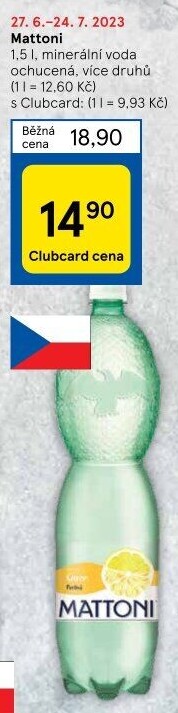 Ochucená voda Mattoni