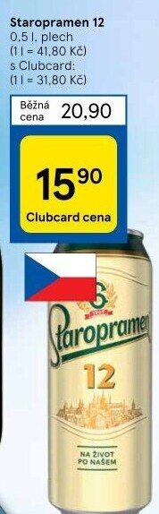 Pivo světlý ležák 12° Staropramen