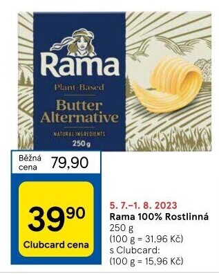 Rama rostlinná Plant Based Butter Alternative