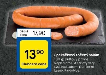 Salám špekáčkový točený