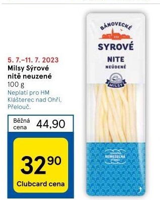 Sýrové nitě Bánovecké Milsy