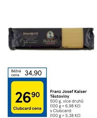 Těstoviny semolinové Exclusive Franz Josef Kaiser