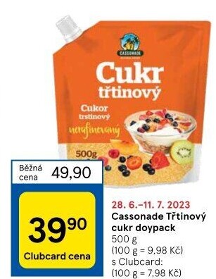 Třtinový cukr Cassonade