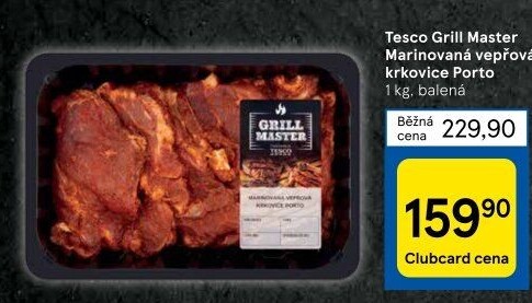 Vepřová krkovice marinovaná bez kosti Porto Grill Master Tesco