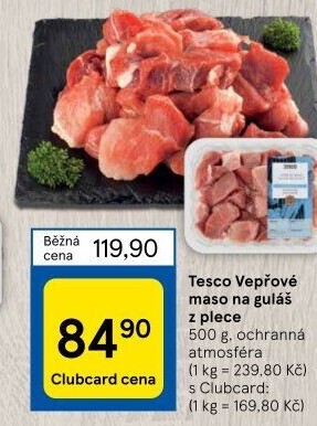 Vepřové maso na guláš Tesco