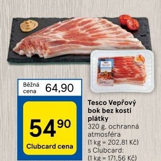 Vepřový bok bez kosti Tesco