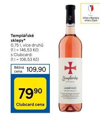 Vína Templářské sklepy Čejkovice