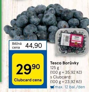 Borůvky Tesco