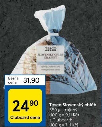 Chléb slovenský Tesco