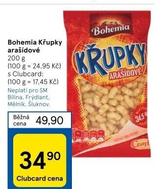 Křupky arašídové Bohemia