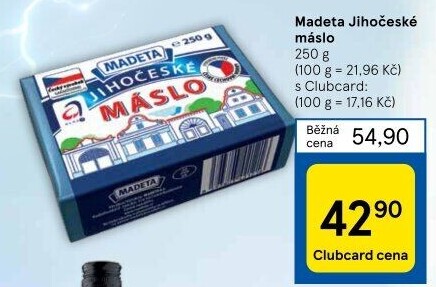 Máslo Jihočeské Madeta