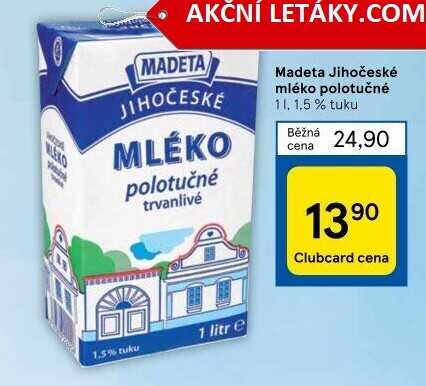 Mléko trvanlivé Jihočeské Madeta - 1,5% polotučné