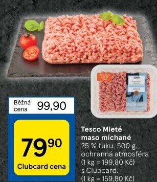 Mleté maso mix Tesco
