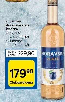 Pálenka Švestka zlatá Moravská Rudolf Jelínek