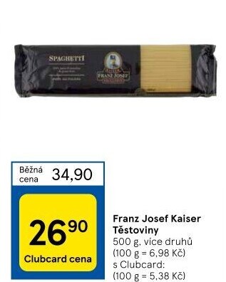 Těstoviny semolinové Exclusive Franz Josef Kaiser