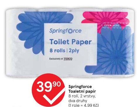 Toaletní papír 2vrstvý Springforce