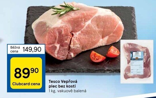 Vepřová plec bez kosti Tesco