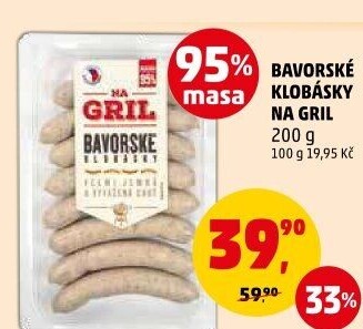 Bavorská klobása Na gril Penny