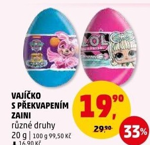 Čokoládové vajíčko s překvapením Zaini