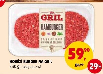Hovězí burger Na gril Penny