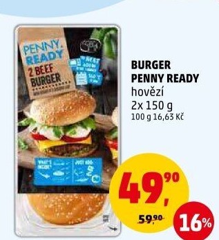 Hovězí burger Penny Ready