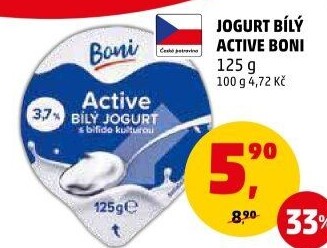 Jogurt bílý Active Boni