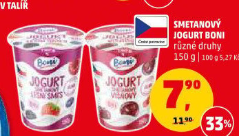 Jogurt smetanový ochucený Boni