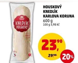 Knedlík houskový Karlova Koruna