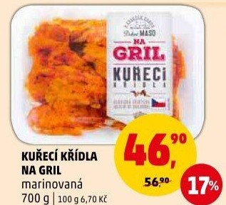 Kuřecí křídla marinovaná Na gril Penny