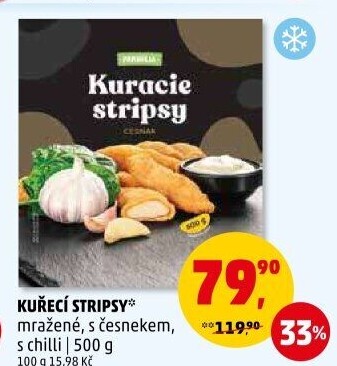 Kuřecí stripsy mražené