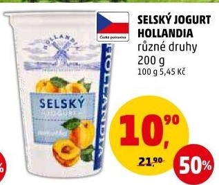 Ochucený jogurt selský Hollandia