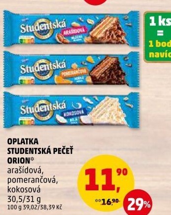 Oplatka Studentská pečeť Orion