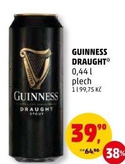 Pivo Stout Draught Guinness
