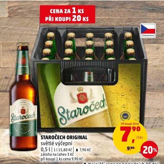 Pivo světlé výčepní 10° Staročech