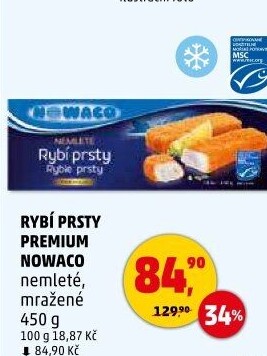 Rybí prsty nemleté mražené Nowaco Premium