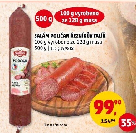 Salám Poličan Řezníkův talíř