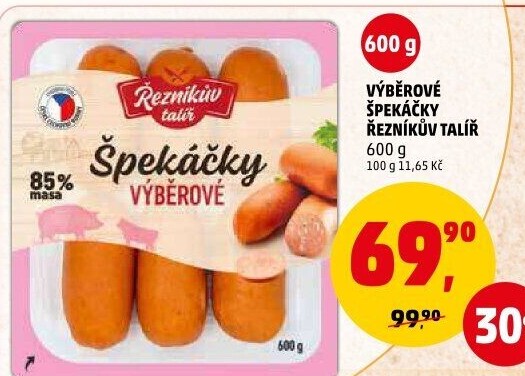 Špekáčky výběrové Řezníkův talíř
