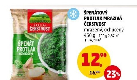 Špenátový protlak mražený Mrazivá Čerstvost