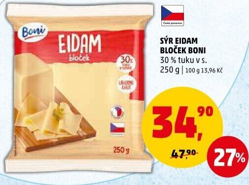 Sýr Eidam 30% Boni