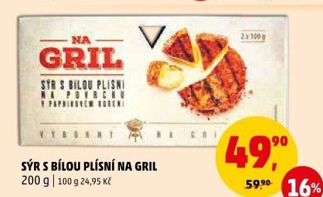 Sýr s bílou plísní Na gril Penny