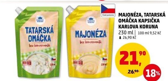 Tatarská omáčka Karlova Koruna