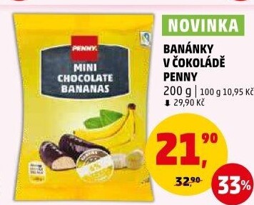 Tyčinka Banány v čokoládě Penny