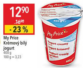 Bílý jogurt krémový My Price