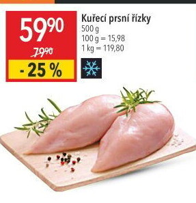 Kuřecí prsní řízky mražené