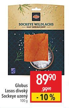 Losos divoký Sockeye uzený Globus