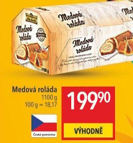 Medová roláda Můj dortík