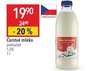 Mléko čerstvé Korrekt - 1,5% polotučné