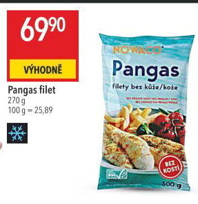Pangasius filety mražený Nowaco