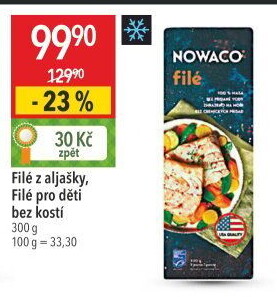 Rybí filé pro děti bez kosti mražené Nowaco